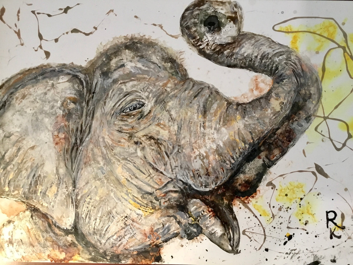 White elephant painting