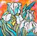 Floral card, Iris 2