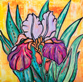 Floral card, Iris