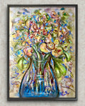 “Symphony of Blossoms” – Original Mixed Media Floral Painting