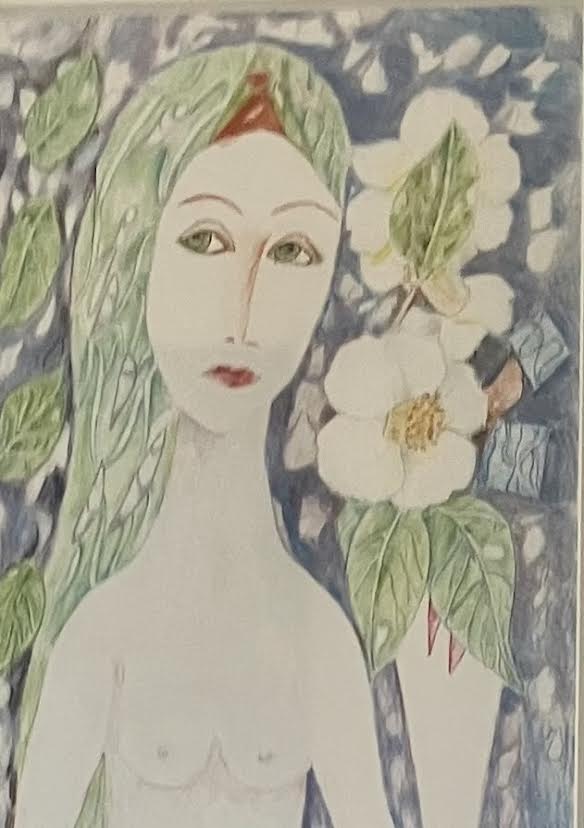 'Girl with Two Flowers'