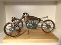 Vintage three wheeled motorcycle