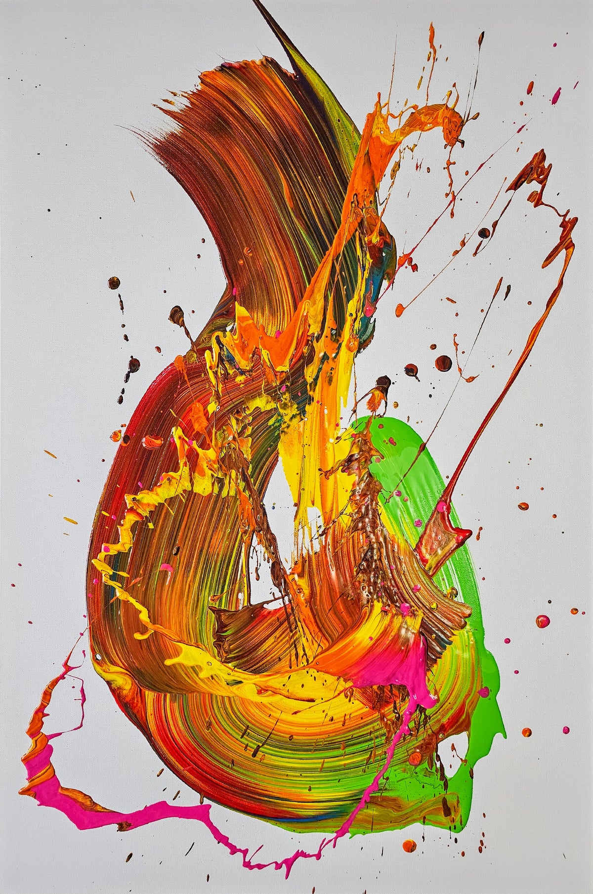 Large Acrylic on canvas abstract painting.