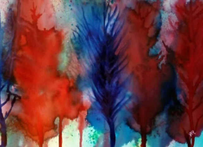 Red and Blue Trees