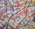 Blossom on a burnt sienna background