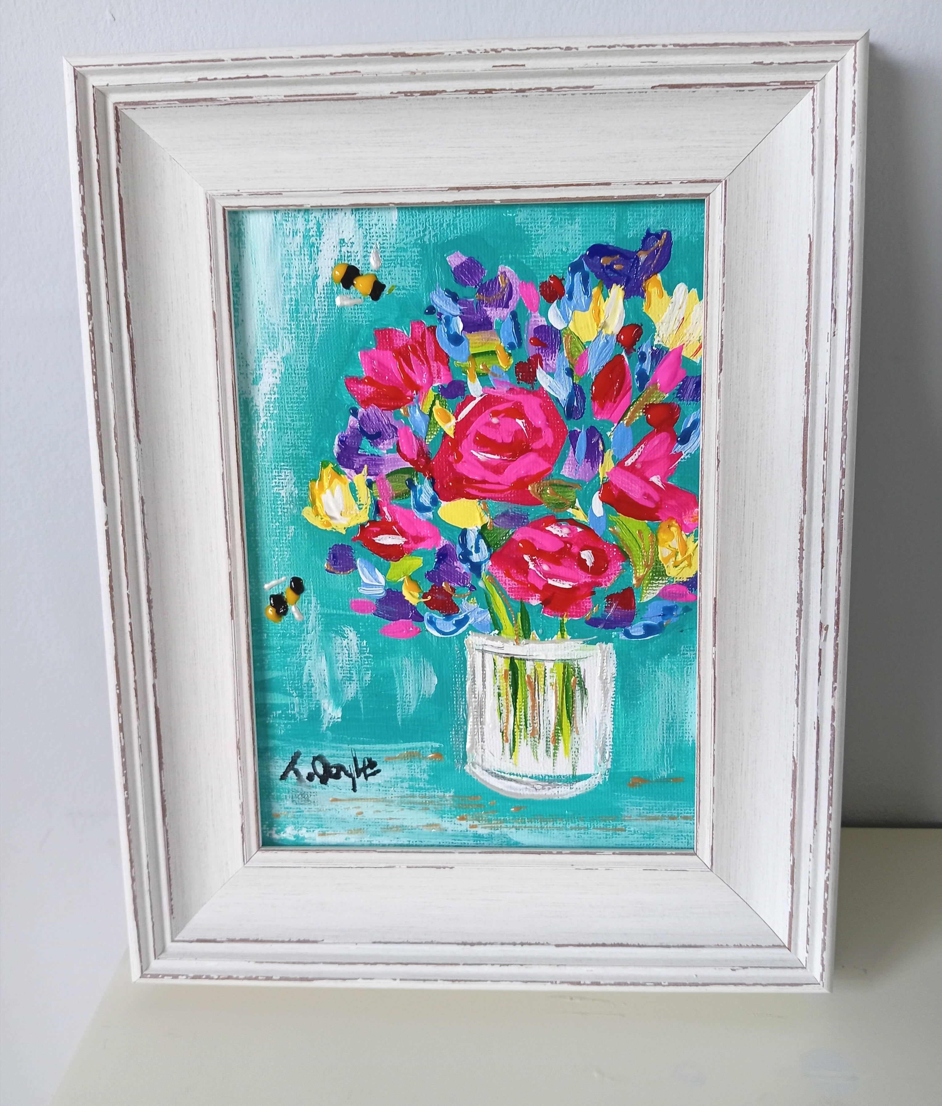 Vase of roses
