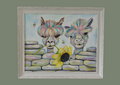 Alpacas in pastels. Sunflower and smiles