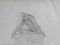 Woman nude series, original graphite drawing