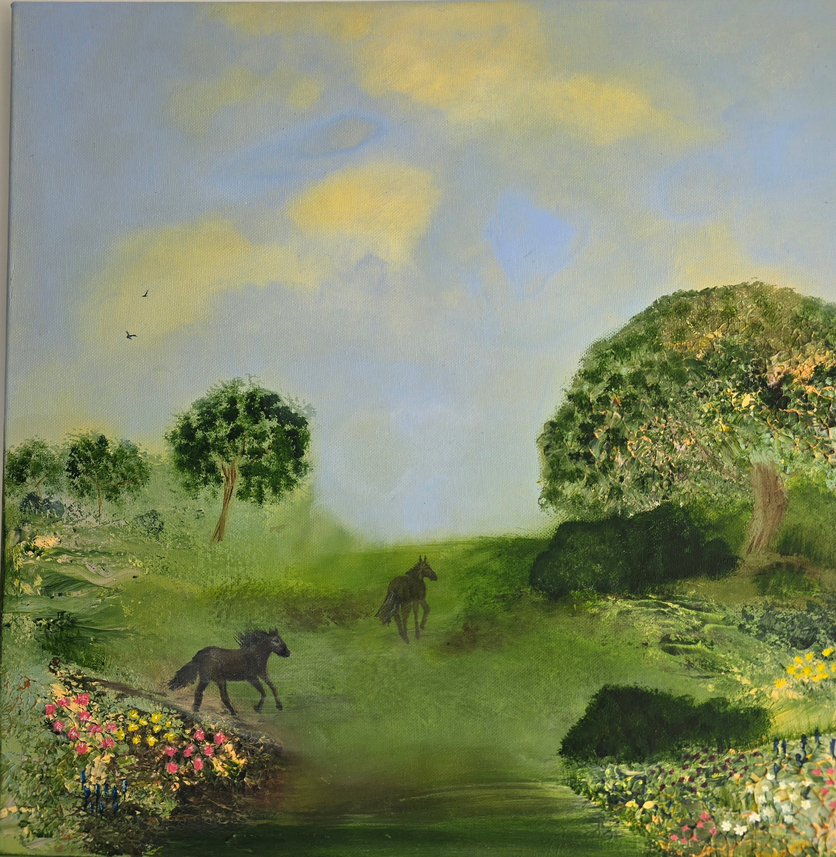 Wildflowers and Wild Horses