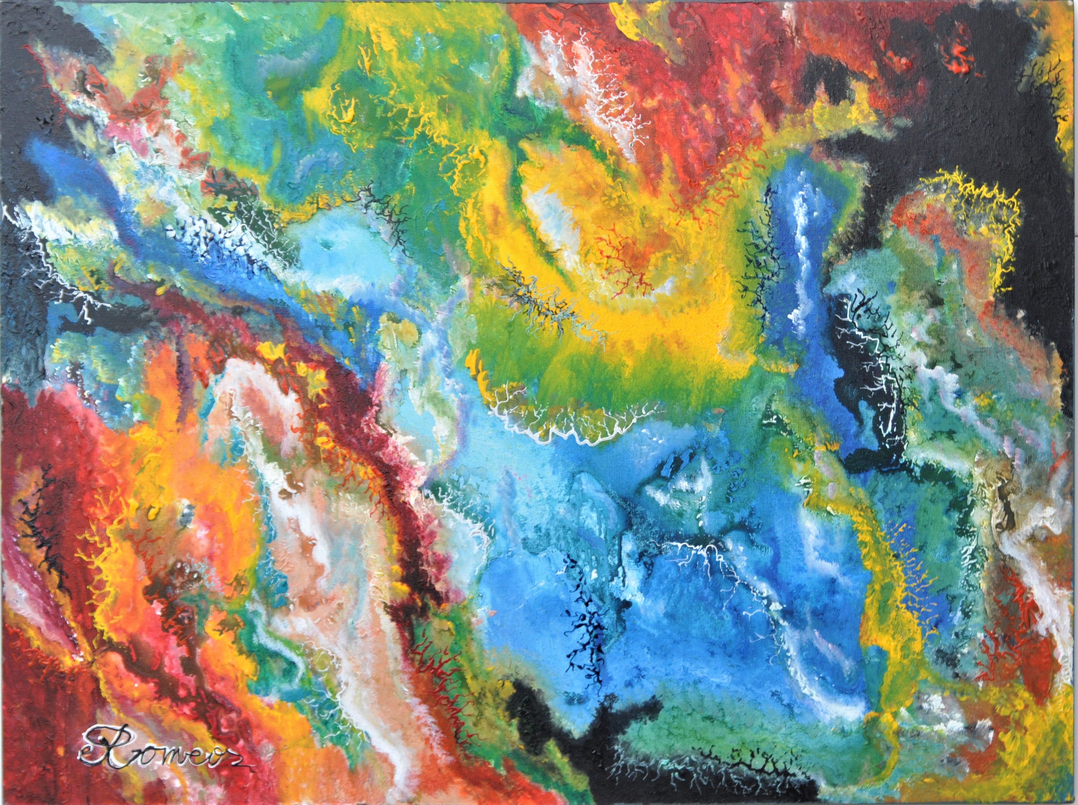 Inside of Galaxy, milk way, acrylic on canvas 20, 30Hx40Lx1.5, inch, SKU 1008