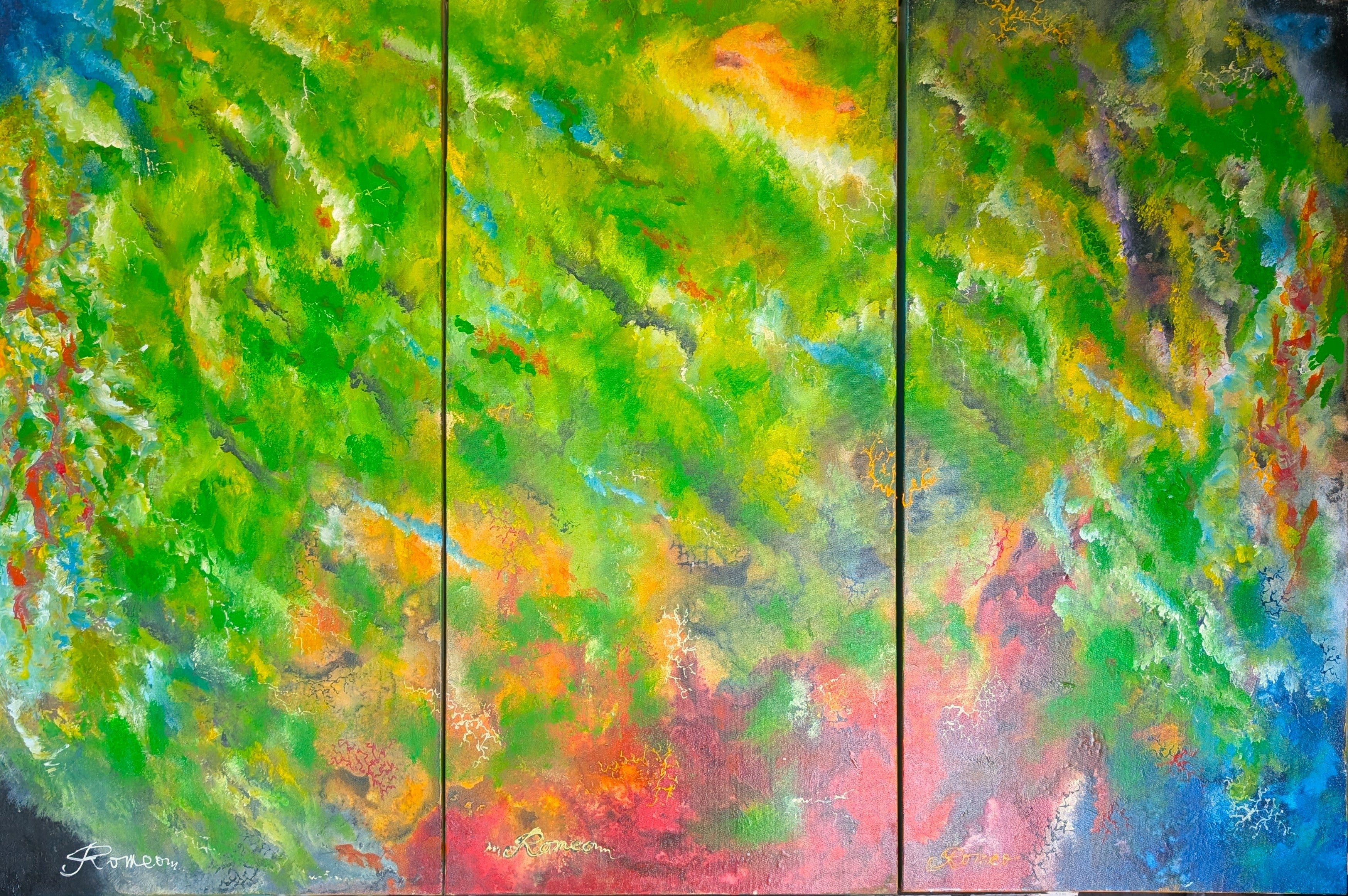 Green Energy, Acrylic on canvas, 36X54 inch, 91.5X137.5 cm SKU 1030