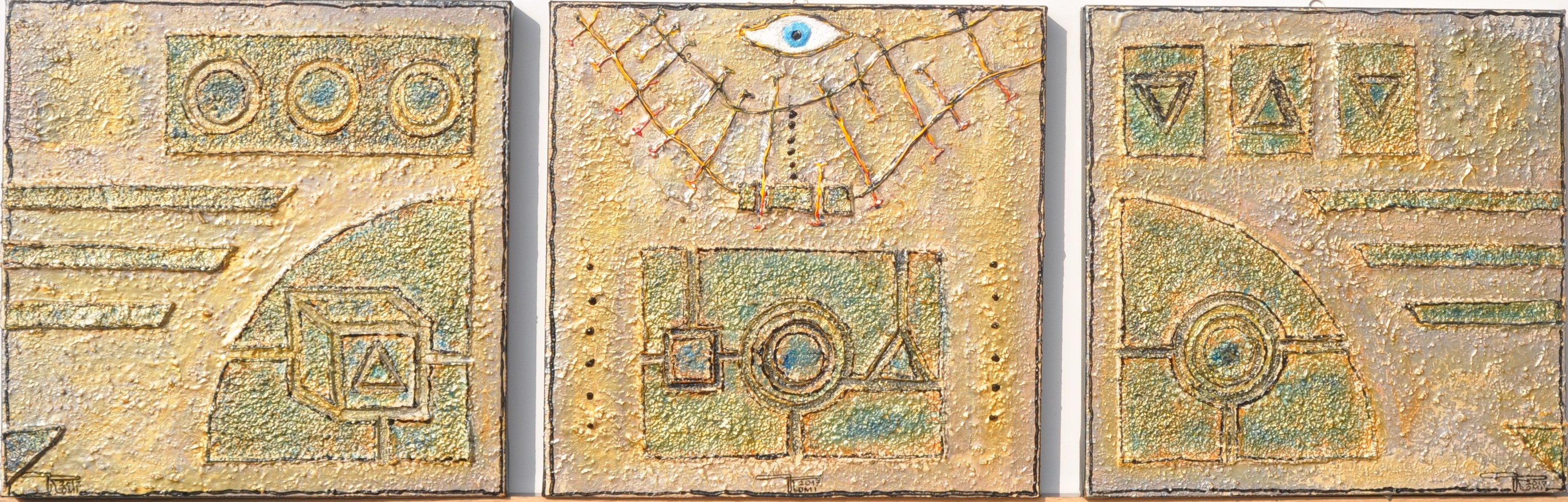 Number 666, Acrylic, on canvas, 16x48x1.5 inch, SKU 1036