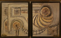 Inside of Pyramid 1, paper mache, acrylic, 14X22 Inch, 35.5x56 cm,  SKU 1069