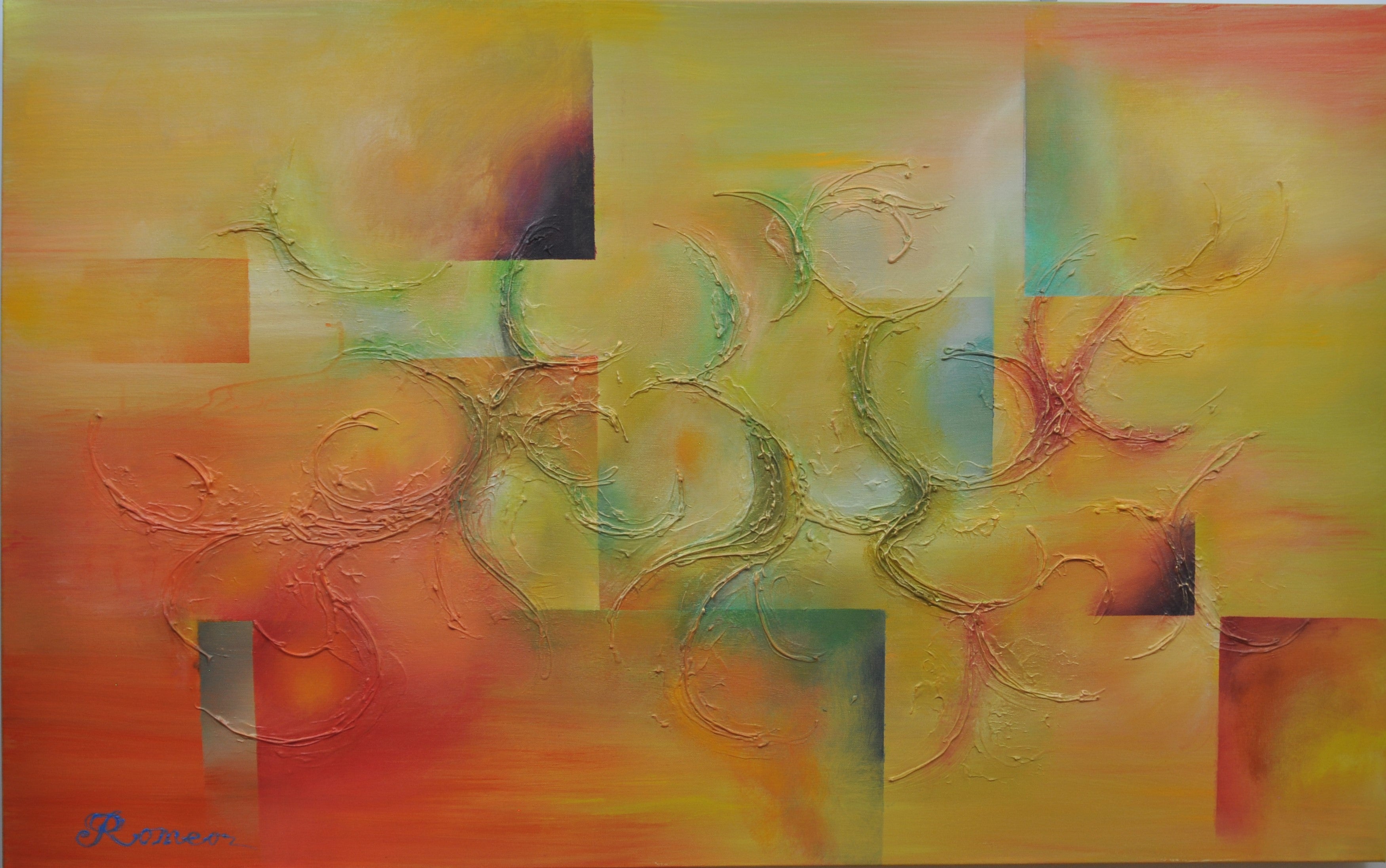 Passion of tranquility, Acrylic on canvas, 30x48, SKU 1096