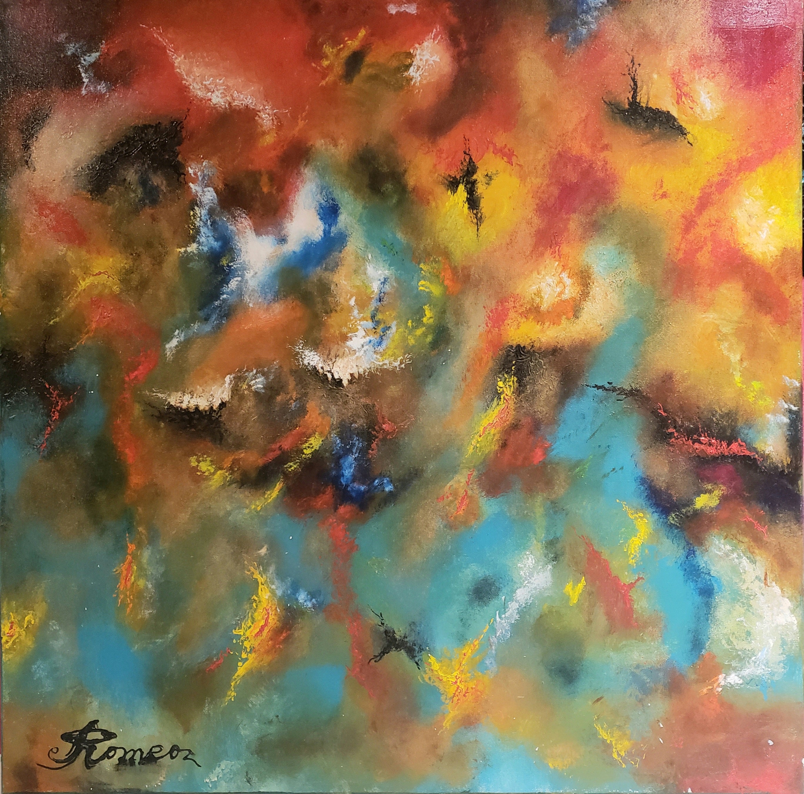 Happy Birthday Terra, acrylic on canvas, 30x30 inch, SKU 1145