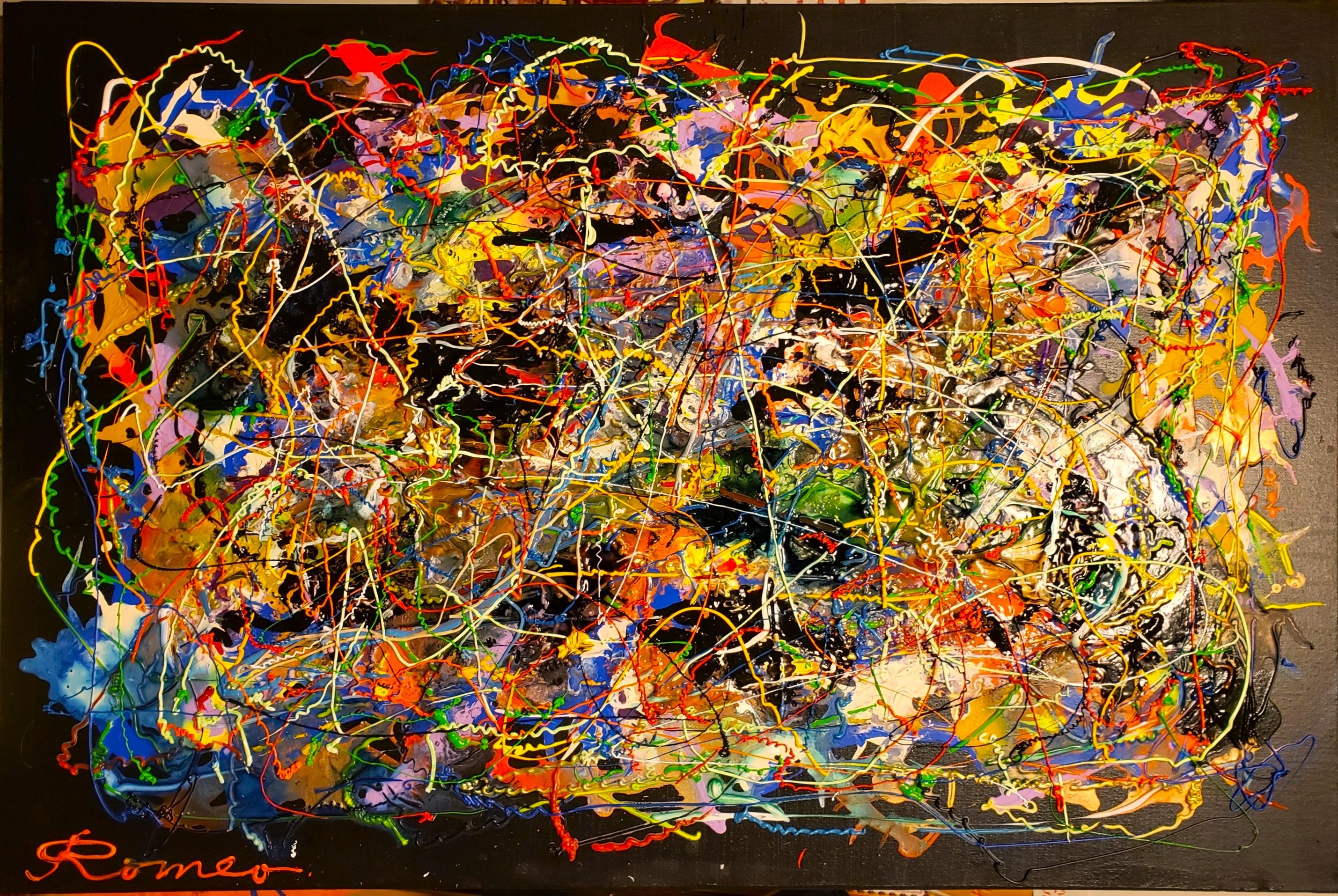 Night's Dreams, Acrylic on canvas, 24x36 inch SKU-1151
