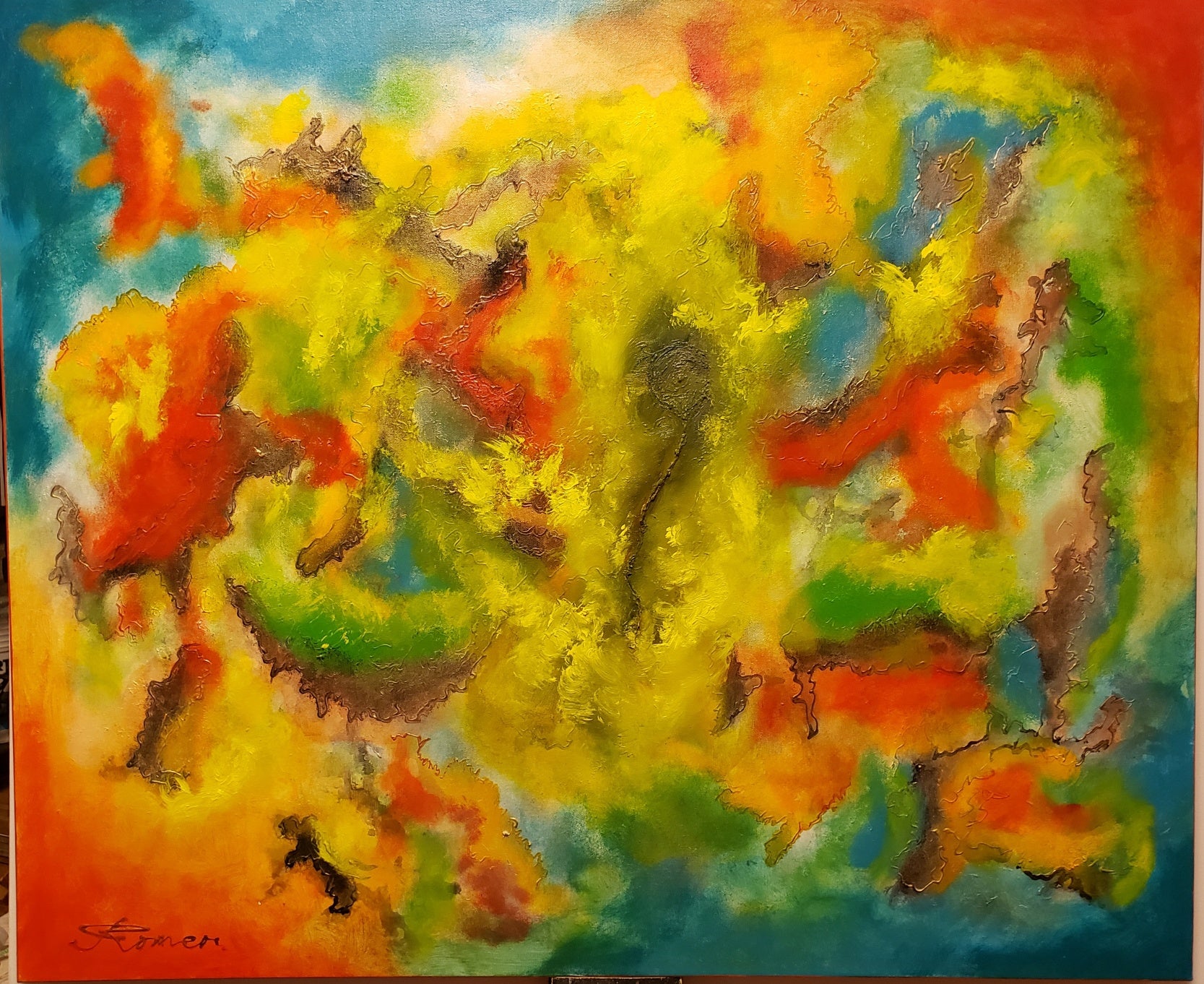 Quovadis Korona, acrylic on canvas, 30x36 inch - SKU 1172