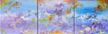 Violet Energy, acrylic on canvas 24x72 inch, 61.5x184.5 cm, SKU 1203