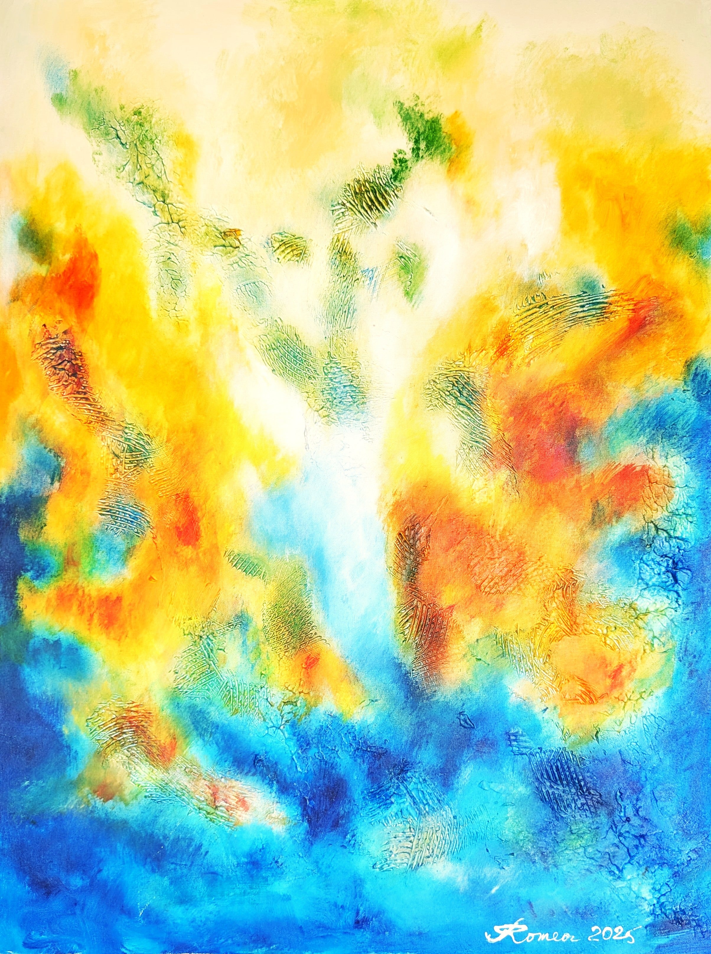 Stereo in wild laguna, acrylic on canvas,  36x48 inch, 96.5x122 cm, SKU 1208