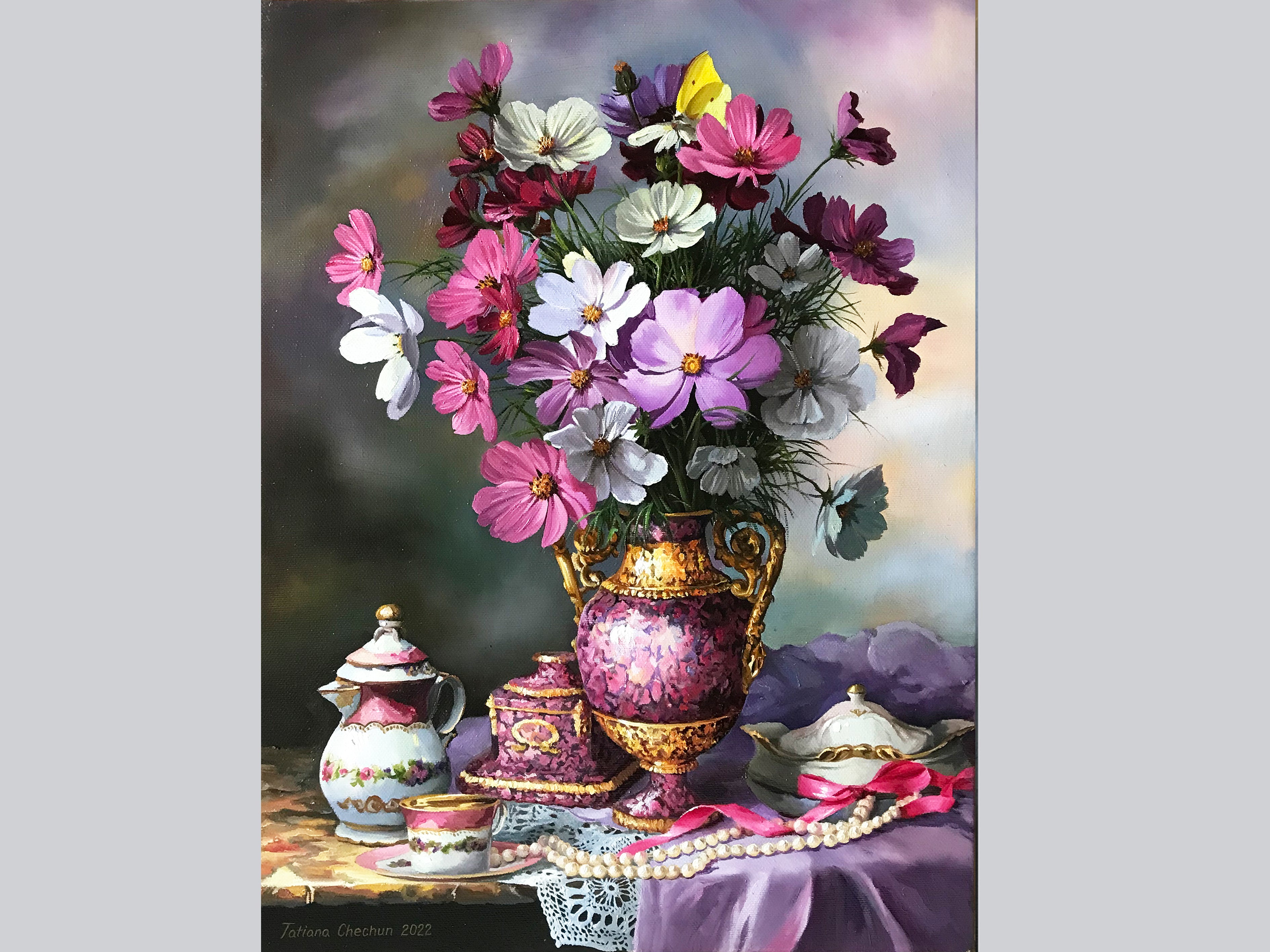 Still life with cosmos