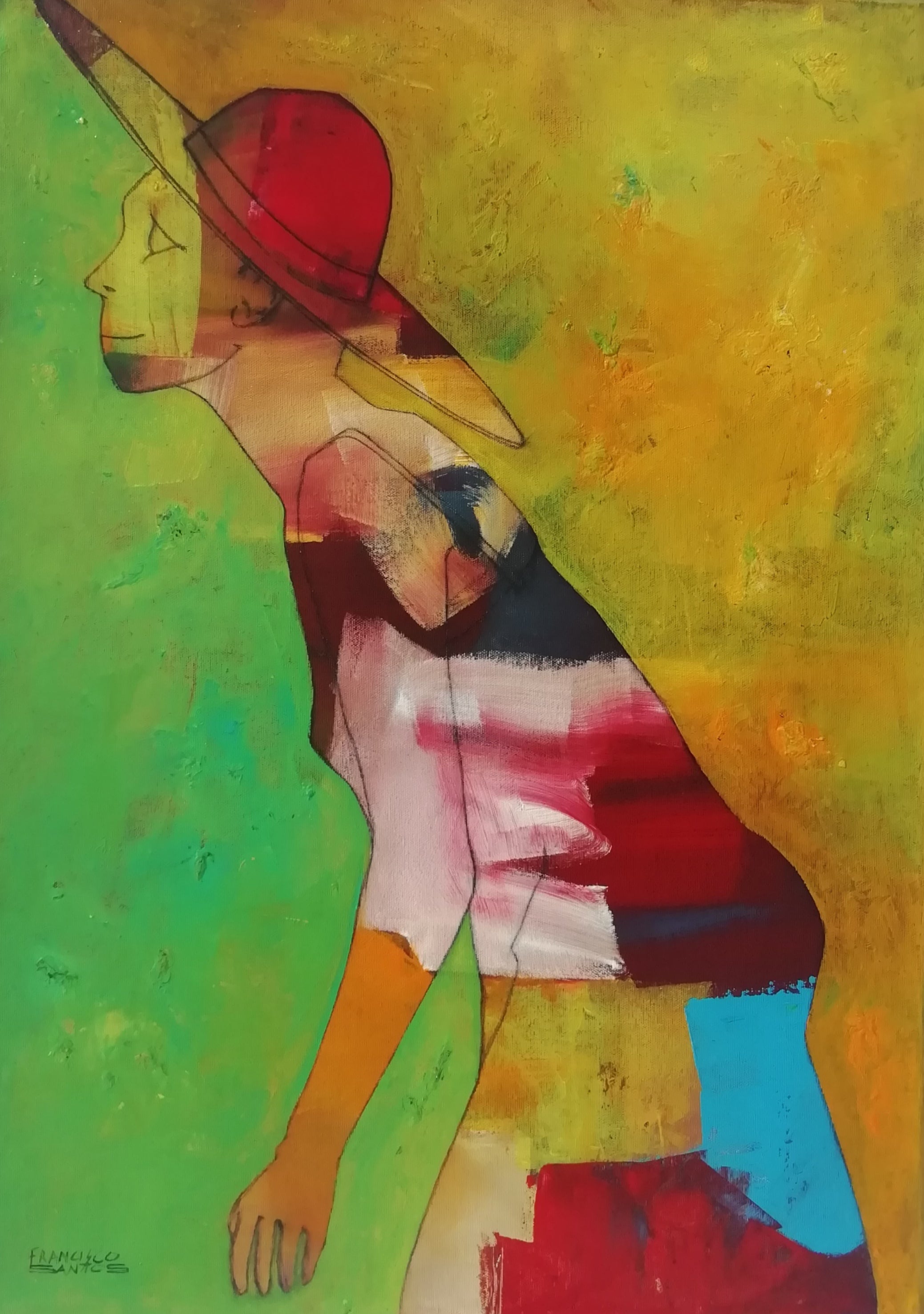 Girl with sun hat