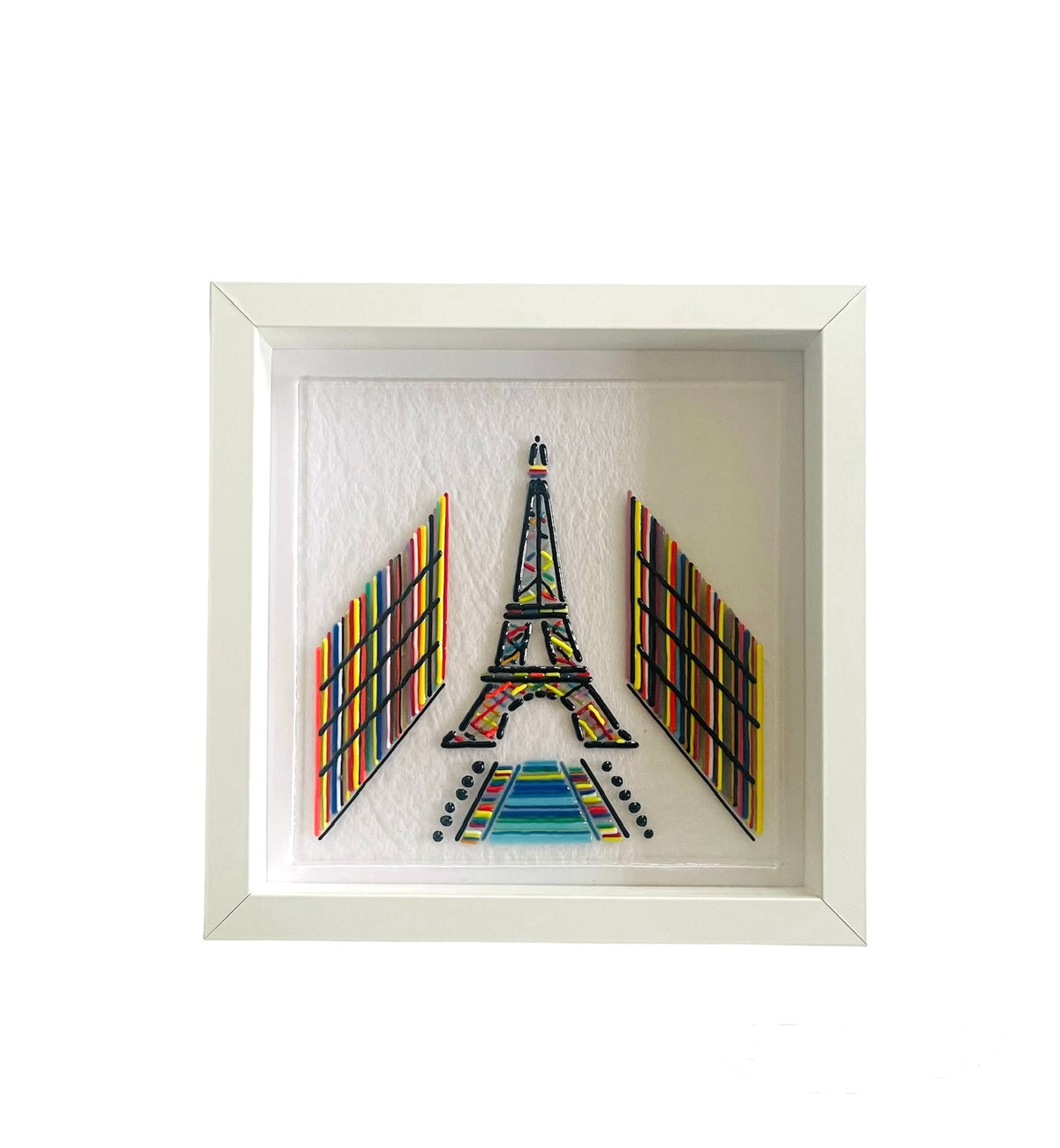 Eiffel Tower France Glass Art Framed