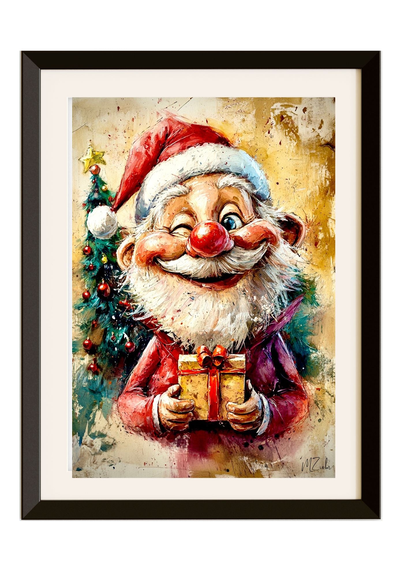 "Santa with a Gift"