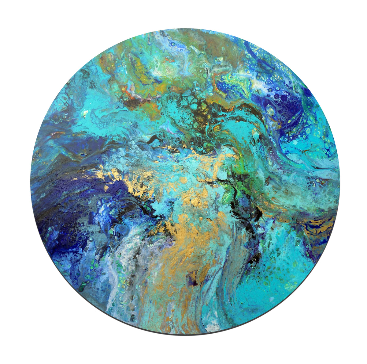 XL abstract round painting art
