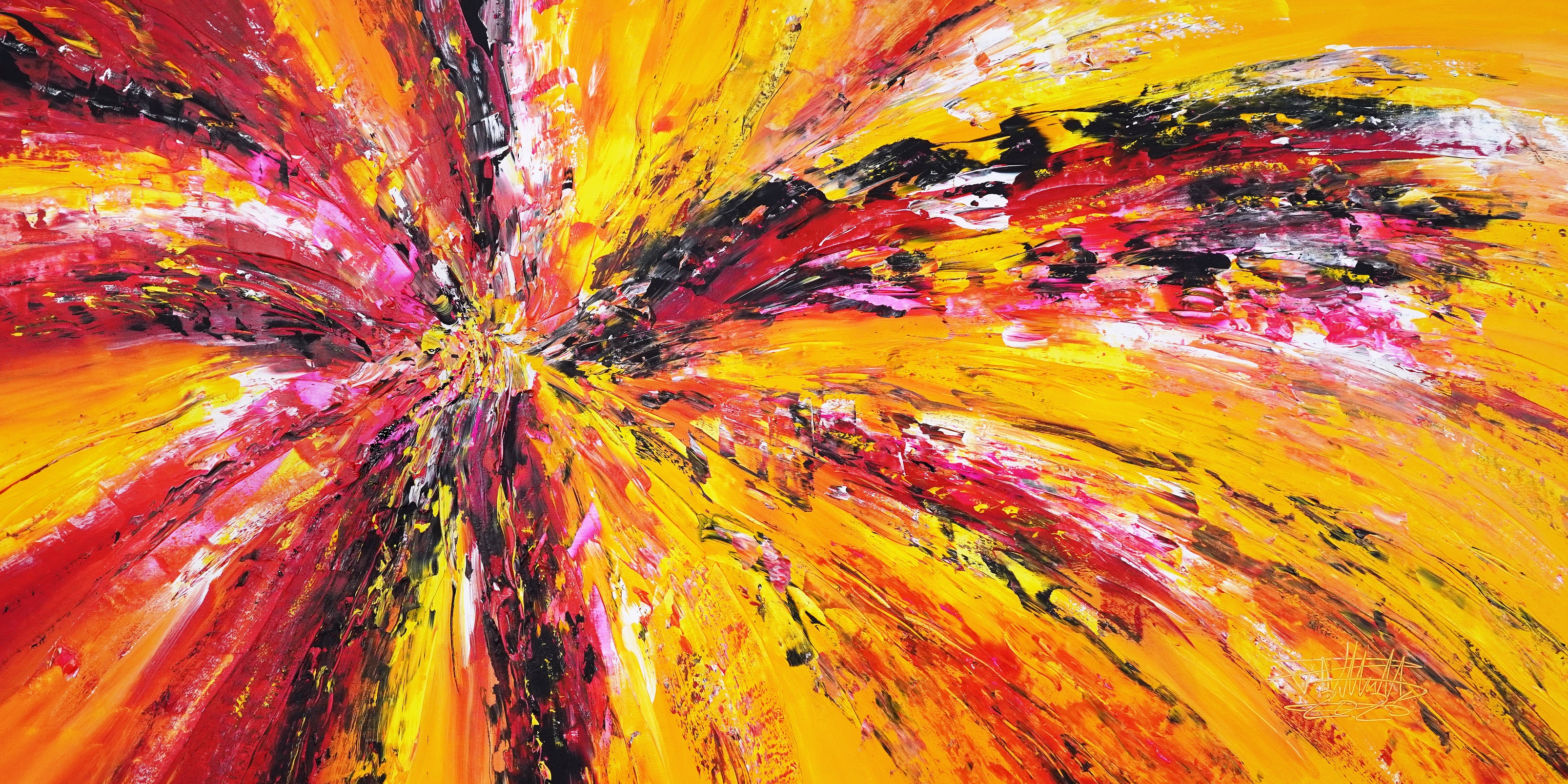 Yellow Red Abstraction XXL 6