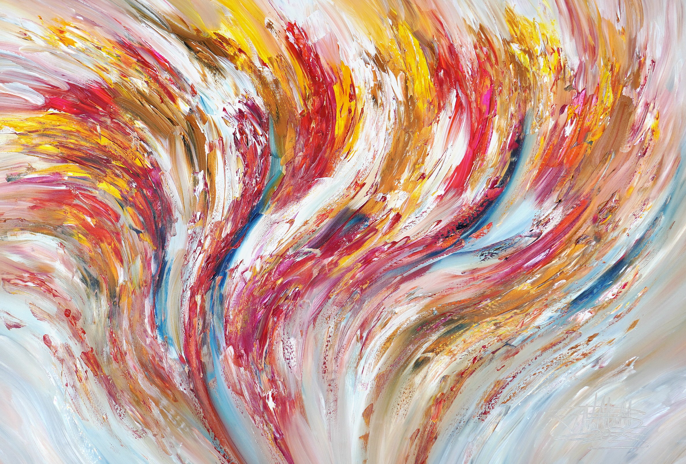Yellow And Red Vibrations XL 1