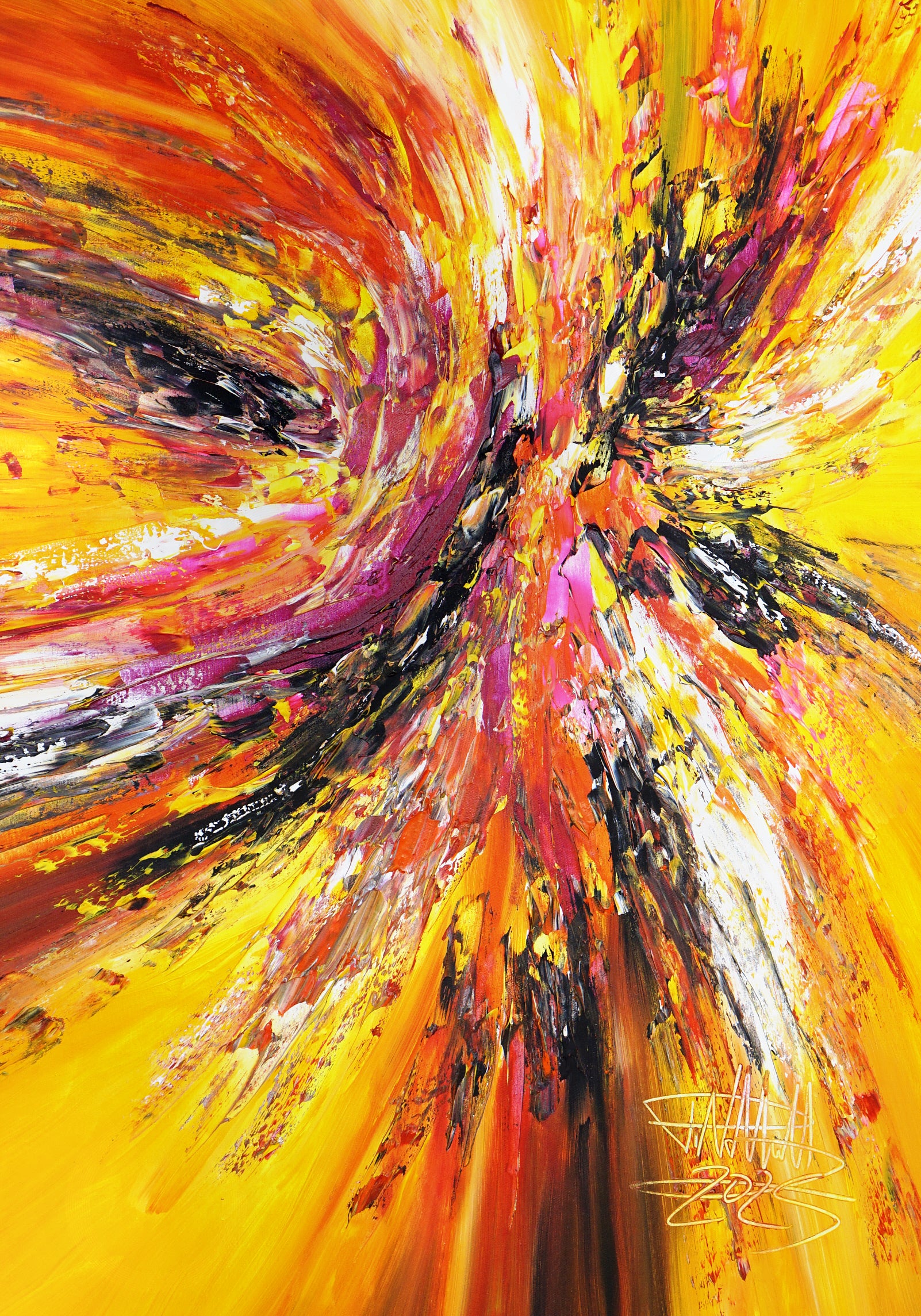 Yellow Red Abstraction S 2