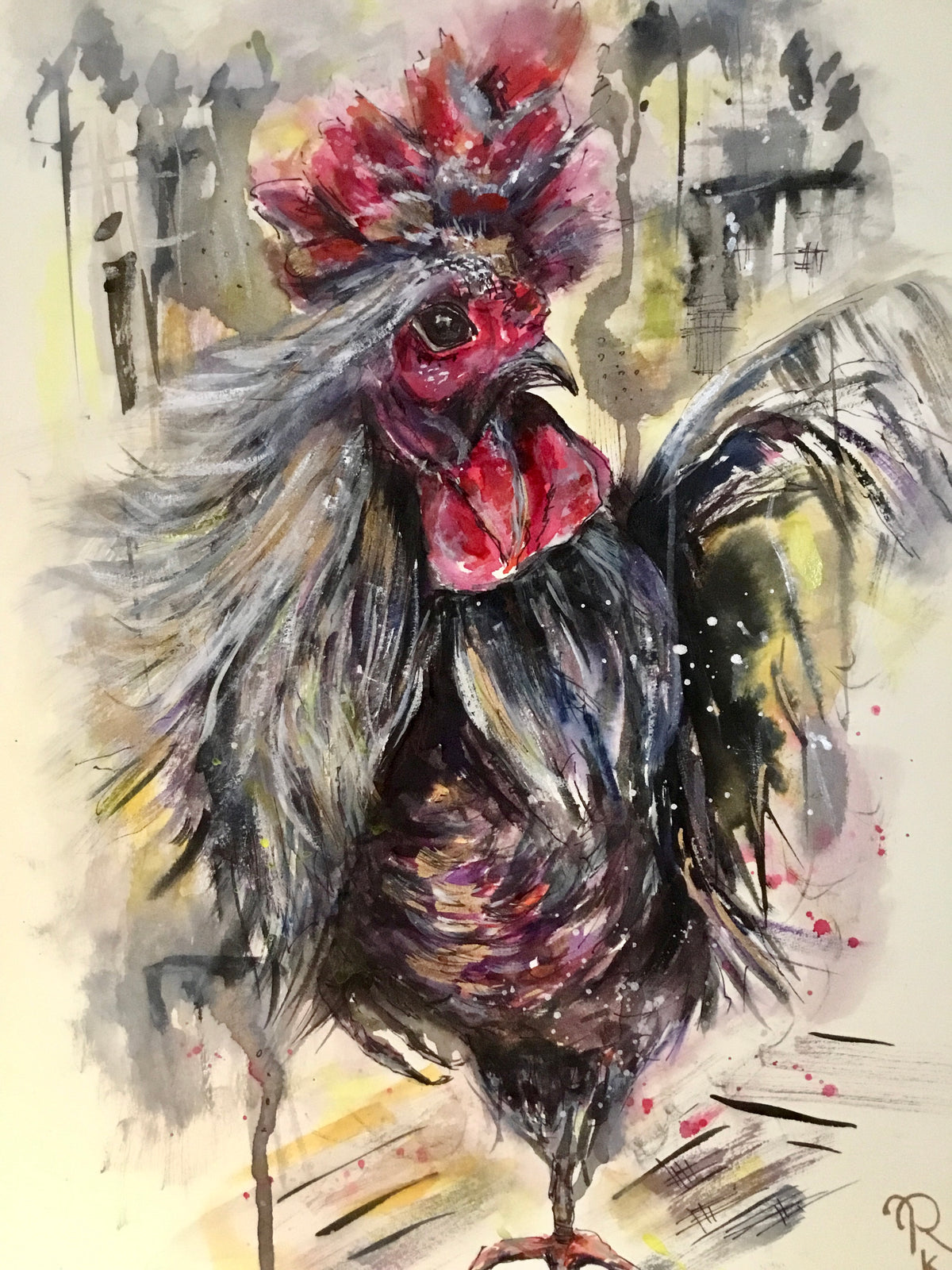 Silver rooster