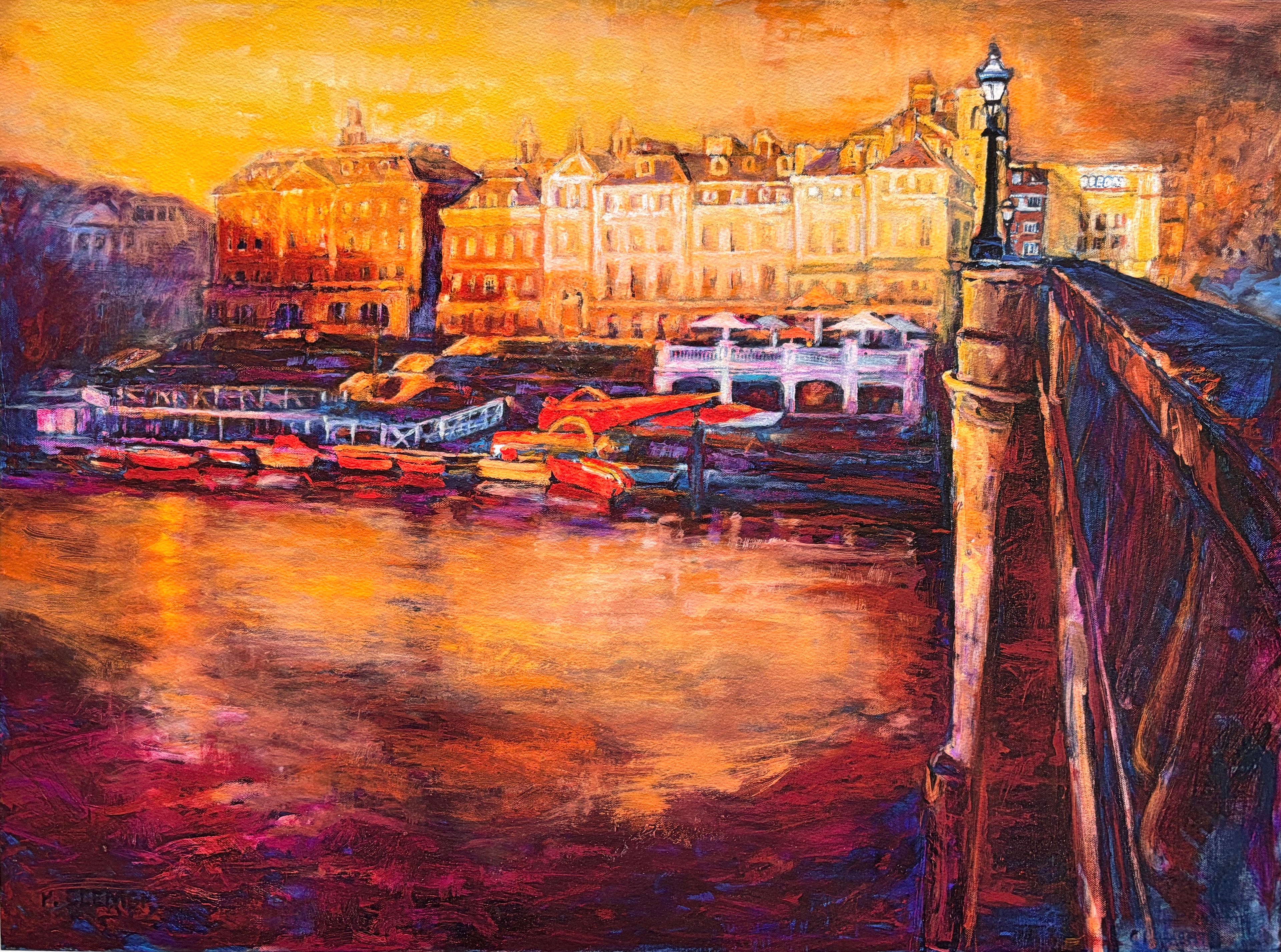 Richmond Bridge evening sun