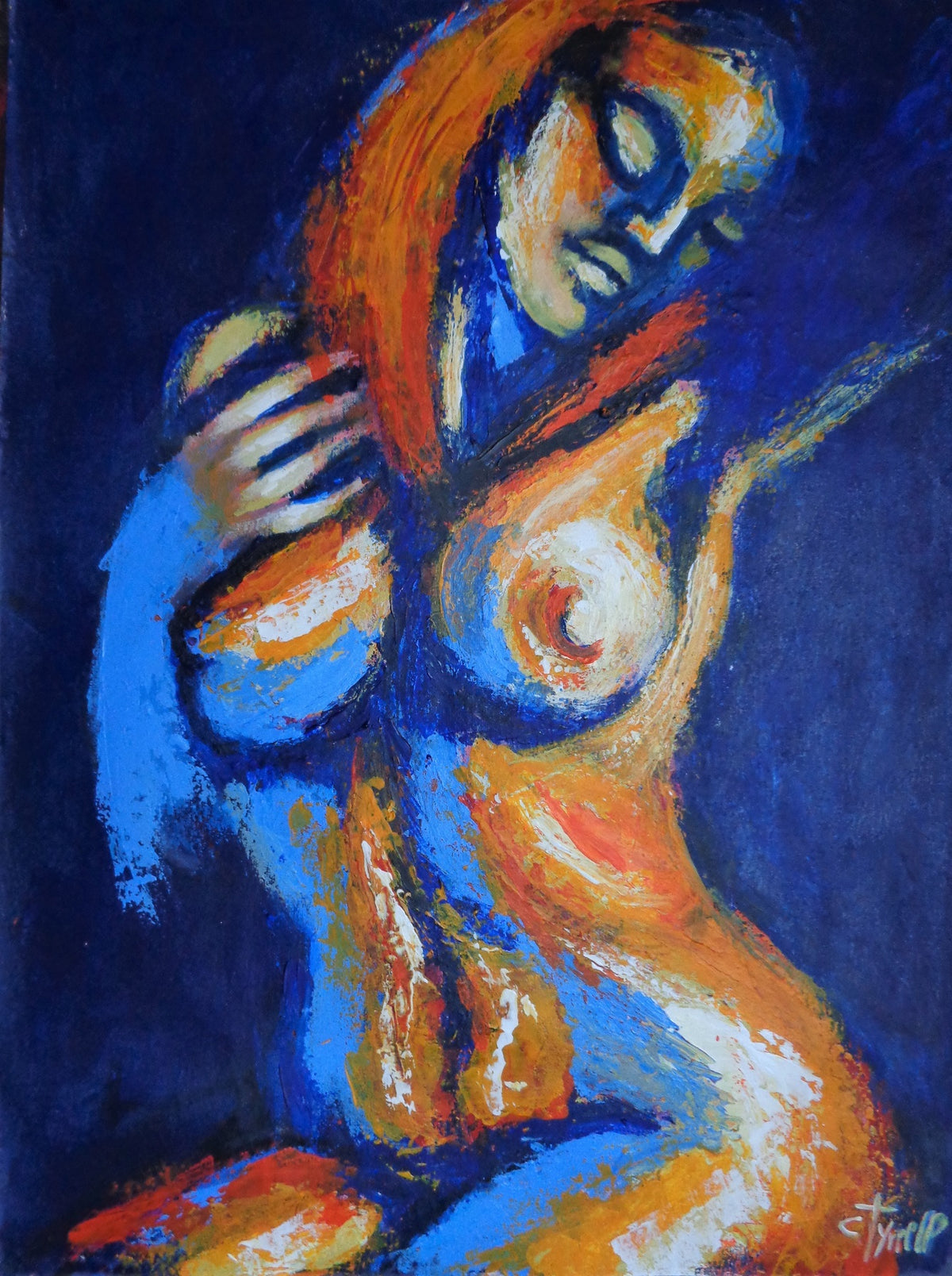Blue And Orange Relaxing Figure 1