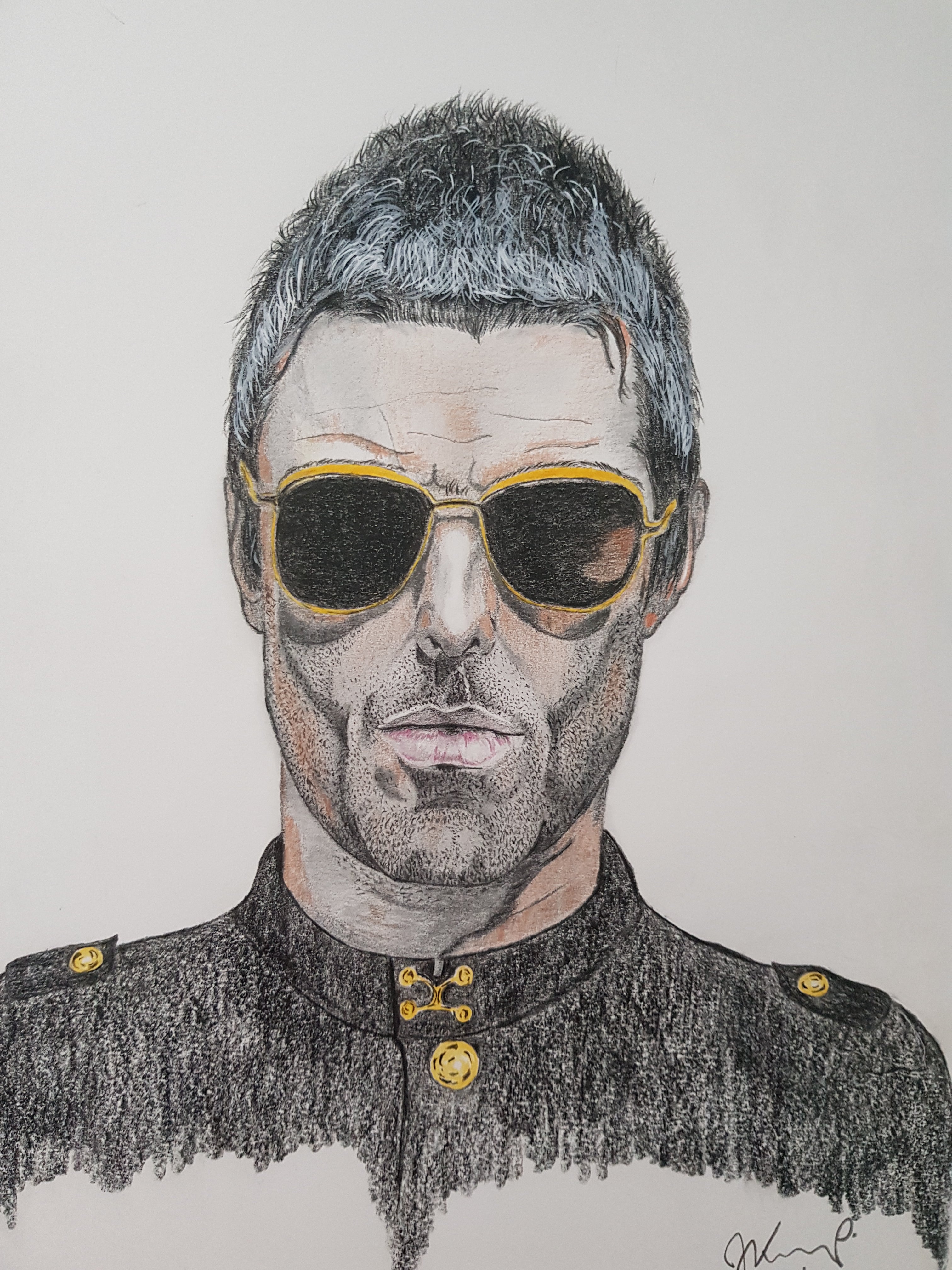Liam Gallagher Pencil Portrait