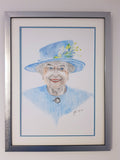 HRH Queen Elizabeth II Pencil Portrait