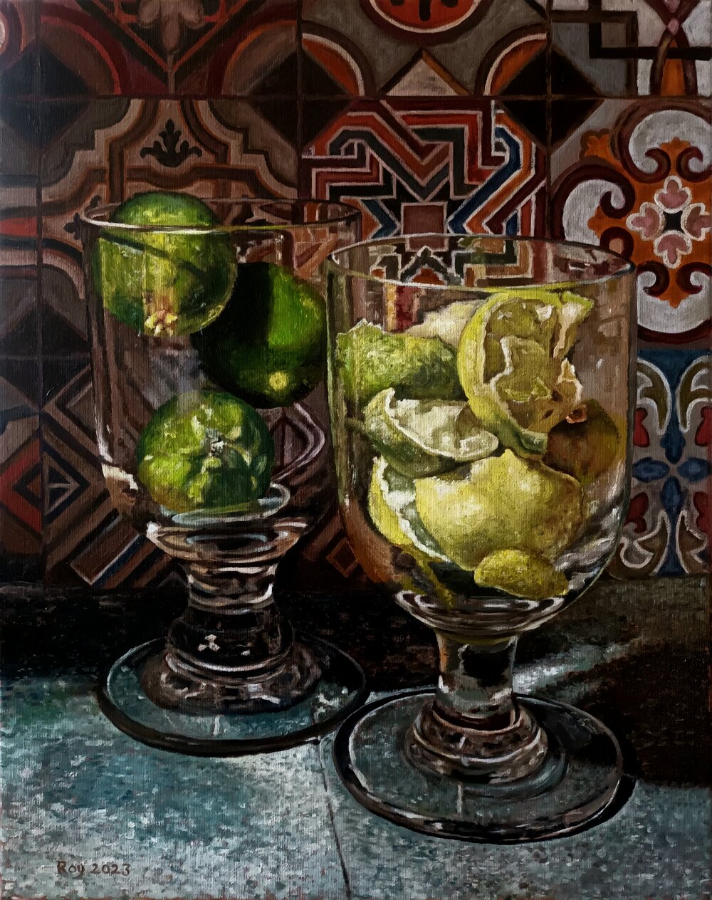 LIMES, GLASS AND TILES
