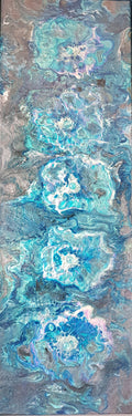 5 iridescent blue flowers