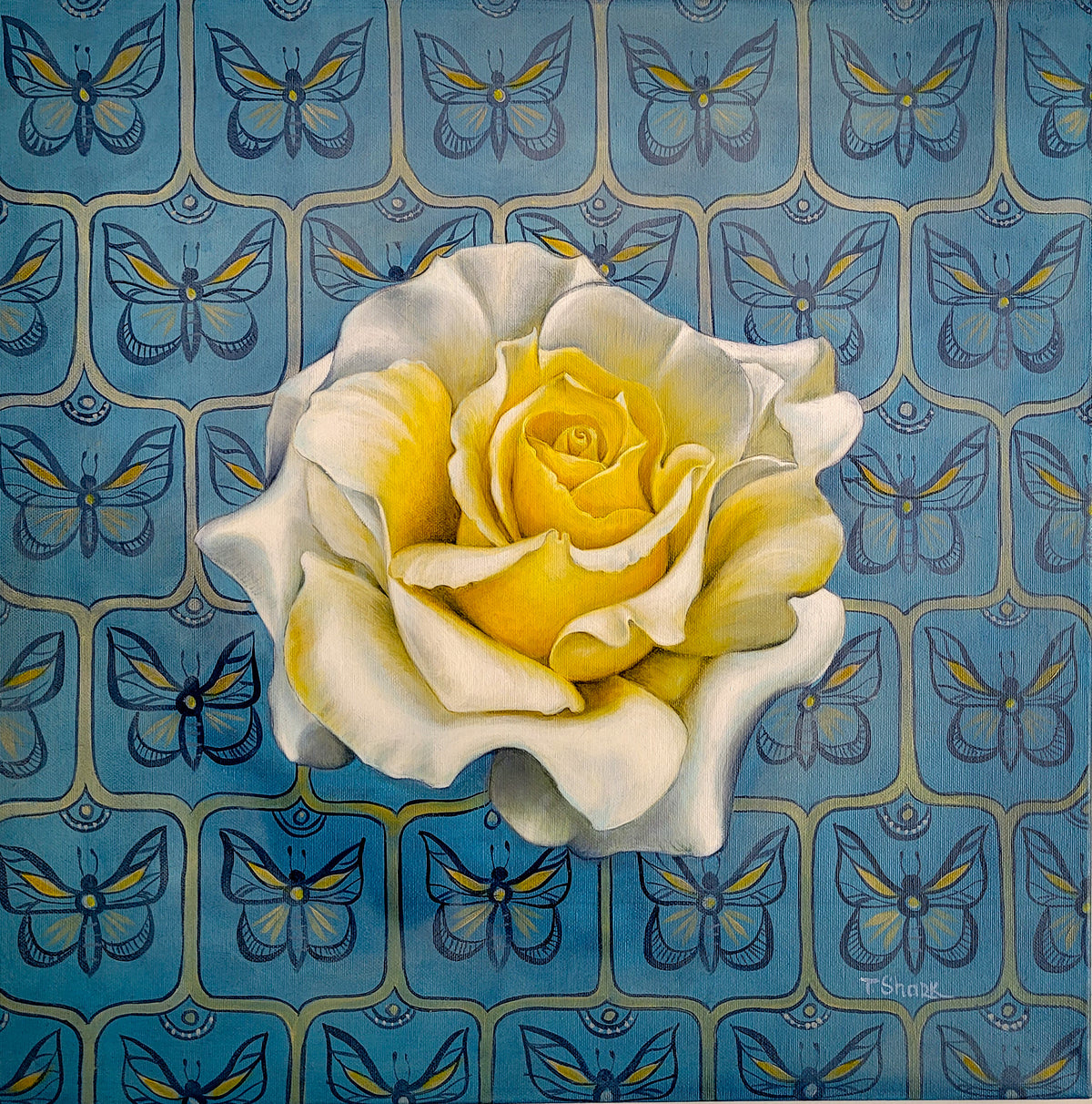WHITE ROSE ON AHULEJO