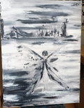 An Angel with torn wings on Dubai Beach
