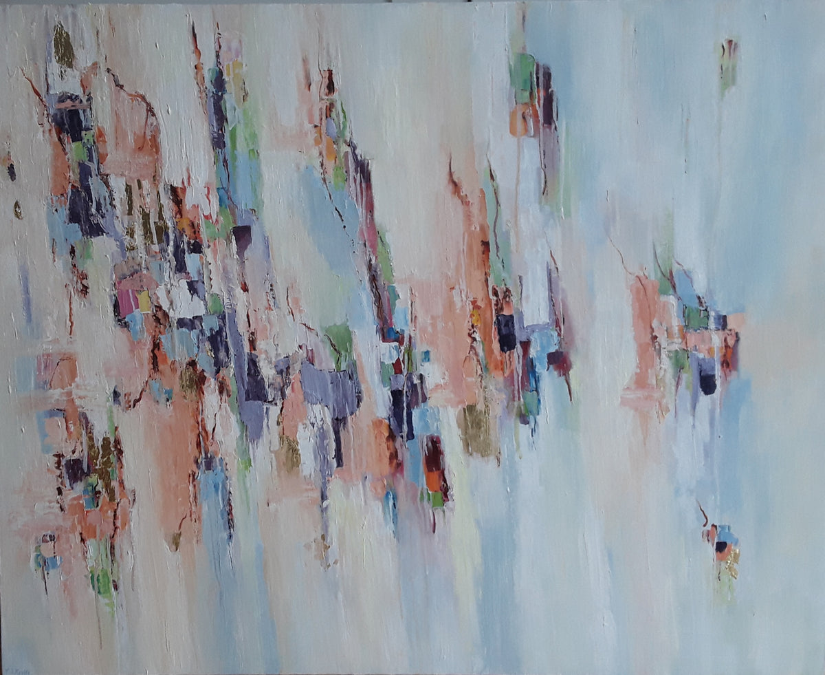 Peach and Gold abstract