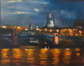 Southwark Bridge and St Paul's at night