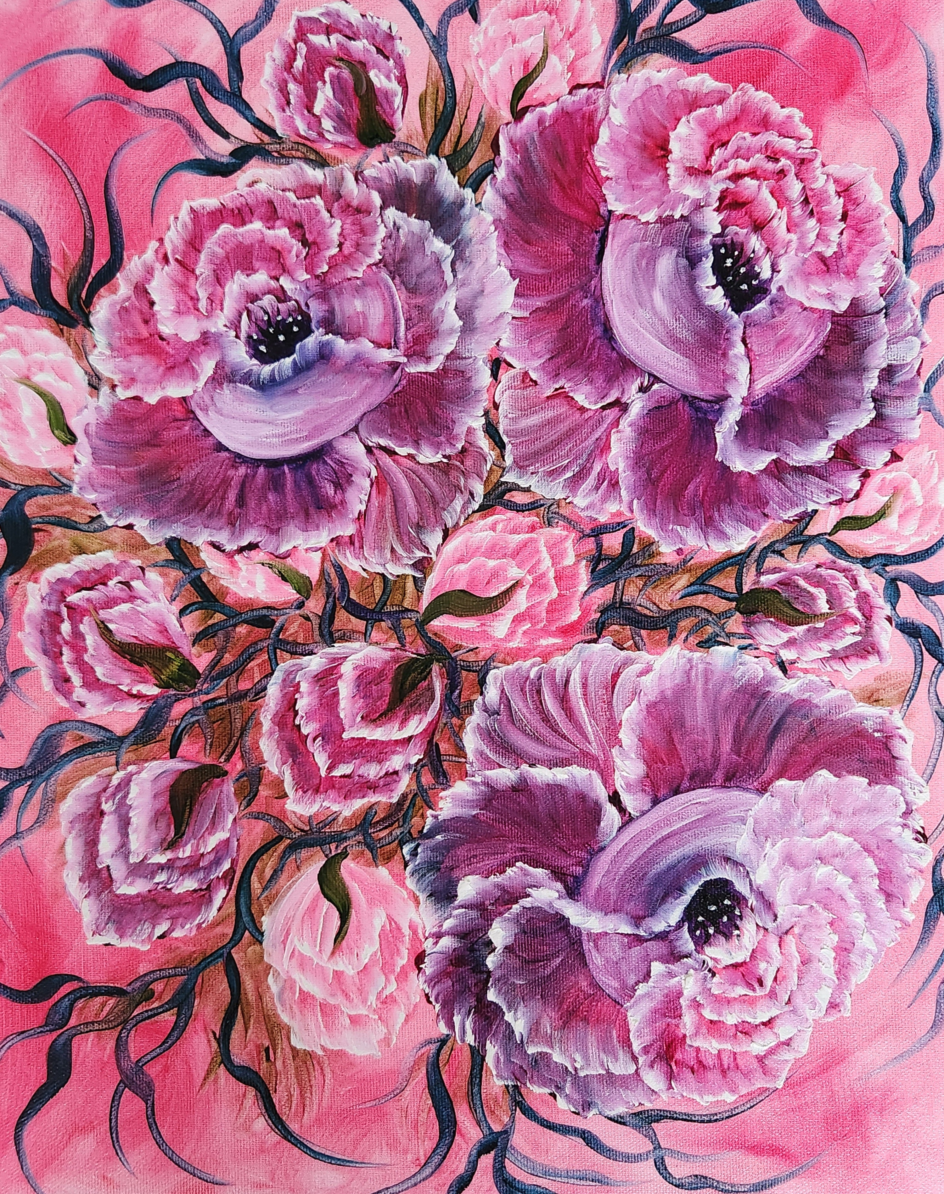 Togetherness big pink roses