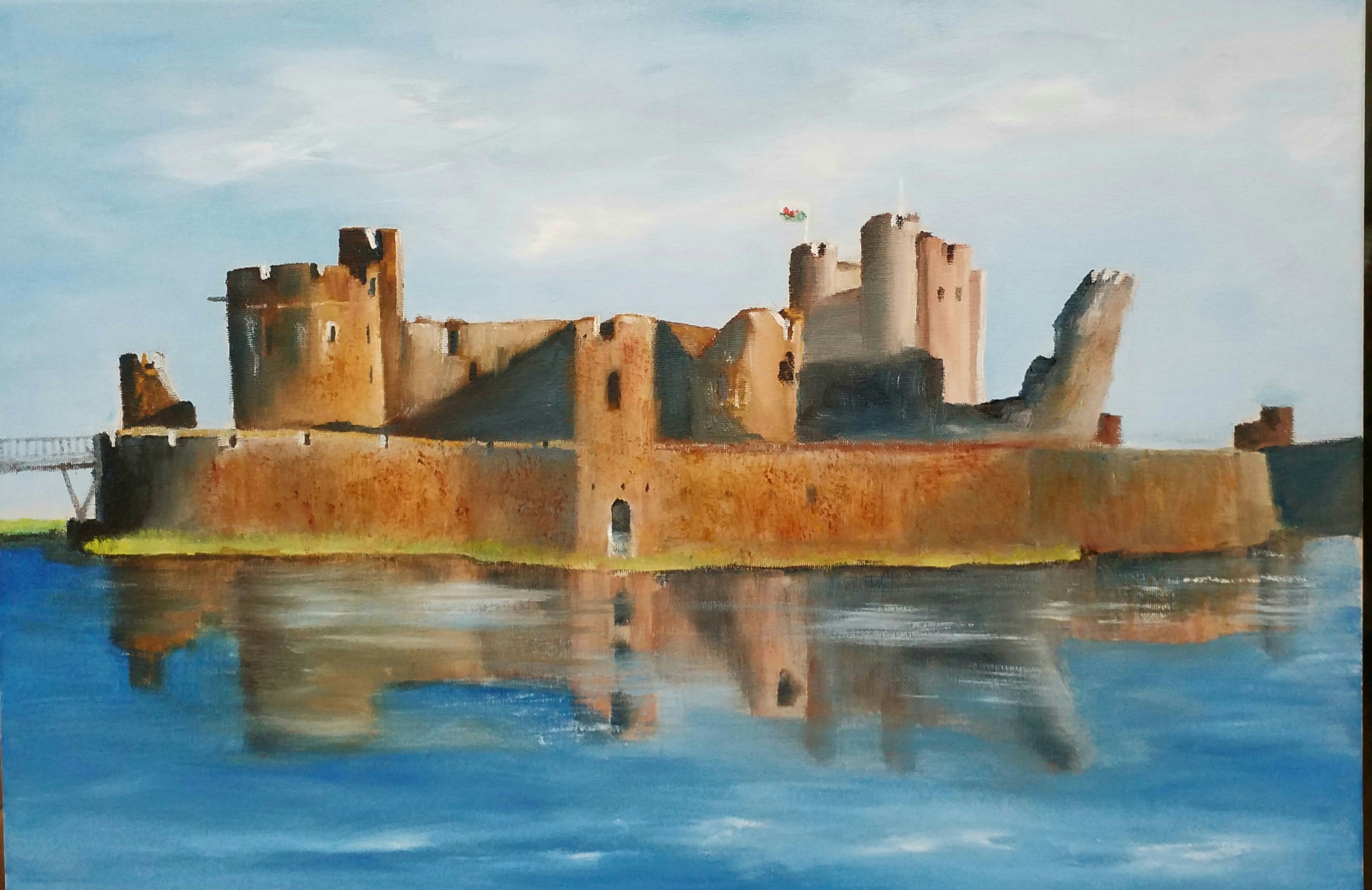 Caerphilly Castle leaning tower and All.