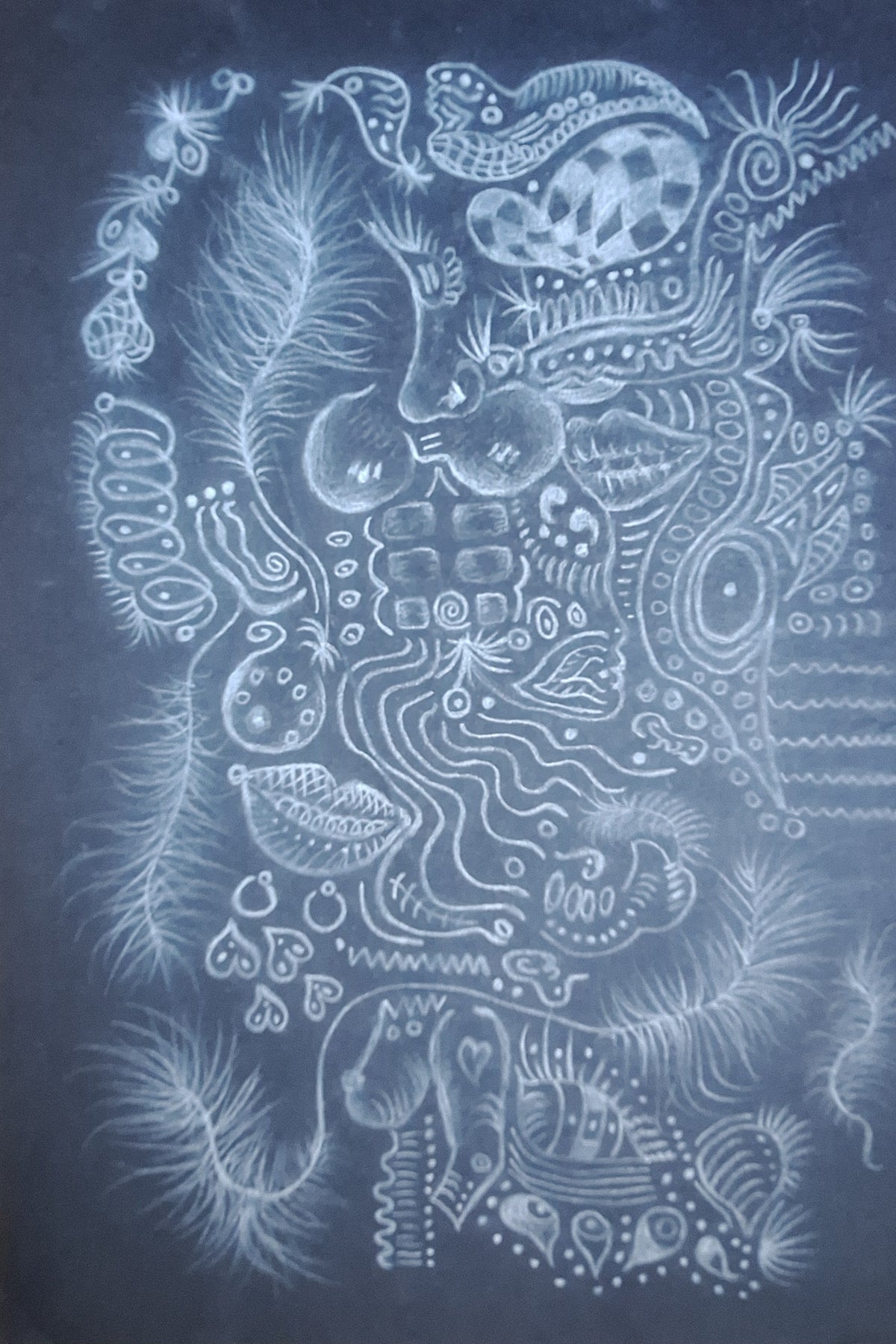 Abstract White on Black