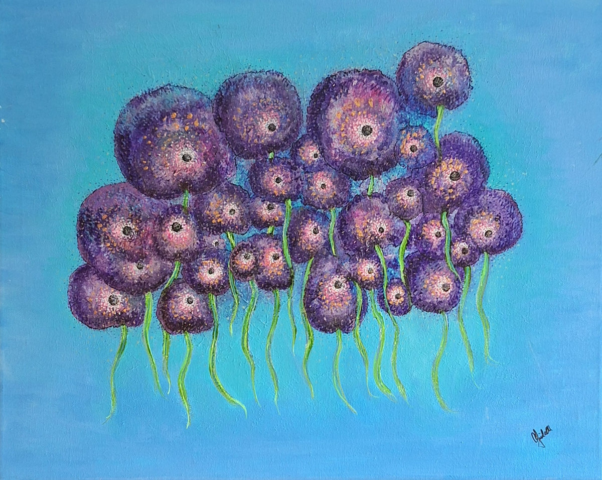 Purple Seaweed Under The Sea