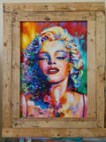 3 dimensional painting of Marilyn Monroe