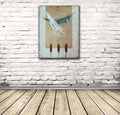 "Angel feather". Encaustic.