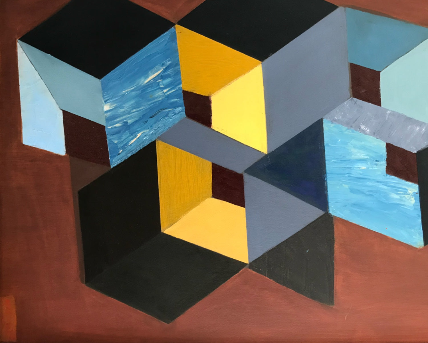Cubes in blue