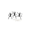 Three Monkeys Dancing